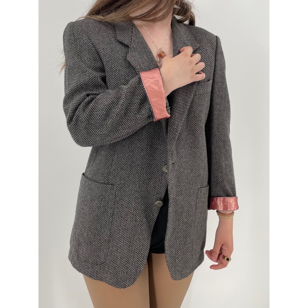 Vtg Loro Piana 100% Cashmere Blazer Facis by GFT Reworked Pink Cuffs‎ Italy M
